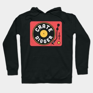 Vintage Crate Digger Turntable // Vinyl Record Collector // Vinyl Junkie Music Lover Hoodie